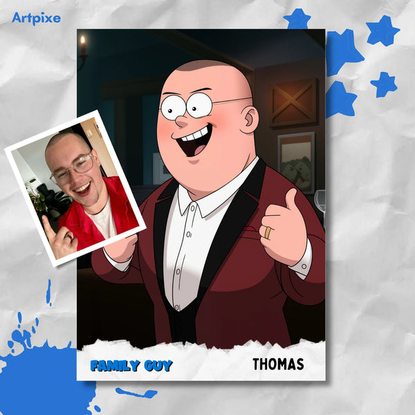 Personalized Cartoon Portrait | Family Guys